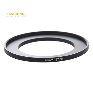filtro de lente de cámara paso up anillo 49mm-67mm adaptador negro