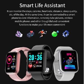 🔥promoción🔥Y68 reloj inteligente Bluetooth con Monitor de Fitness/Monitor de presión Arterial/reloj inteligente de frecuencia cardiaca para hombre (3)