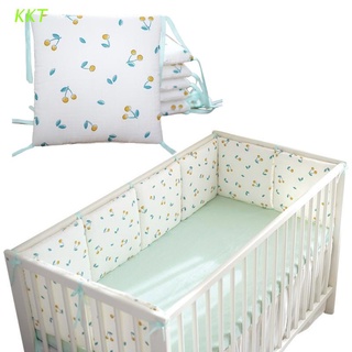 kkt 6 piezas de bebé de algodón suave cuna parachoques cama recién nacido cuna protector almohadas bebé cojín alfombra ropa de cama decoración de la habitación
