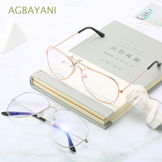 agbayani coreano gafas de lectura de moda gafas de ordenador gafas de gafas geomética mujer macho metal retro óptico gafas/multicolor