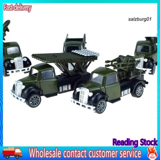 5 pzas Mini Modelo De vehículo/camión De coche Militar/coche De aleación De vuelta