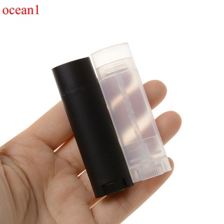 5 piezas vacías recargables botella de plástico DIY lápiz labial bálsamo labios tubos Oval desodorante contenedores titular Crayon viales
