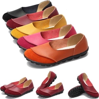 las nuevas mujeres de la moda de cuero pisos recortes primavera otoño casual mujeres zapatos mocasines zapatos de las mujeres