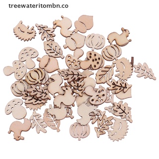 tomter 50 piezas de madera mixta ardilla hojas en forma de seta decoración erizo.
