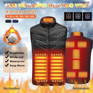 [bsb] chaleco eléctrico calentado/chaqueta térmica usb/calentamiento térmico/almohadilla de calefacción/calentador de cuerpo