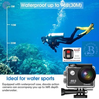 Original Waterproof 4K Sports Action Camera with Remote Control 1080p Ultra HD Motorcycle Helmet Video Cam With Waterproof Case WIFI +WRIST RF Go Pro Camcorder Outdoor Pro Sport Cam for Bike Diving (6)
