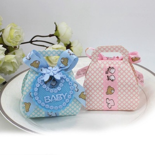 12pcs/set Cute Baby Apron Candy Box Baby Shower Favors Gifts Bag Chocolate Cake Boxes Birthday Party Decorations Kids Gift Box (2)