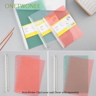 ONETWONEE A5/B5 New Loose-leaf Cover Accessory Ring Binder Notebook Paging Separator File Folder Fashion Refillable Plastic Stationery Clear Notepad/Multicolor