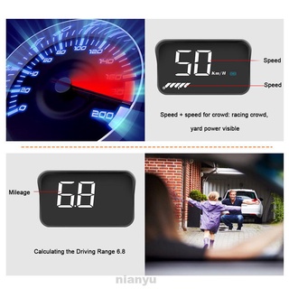 Digital Electronic Universal Windshield Temperature Alarm System Fuel Consumption On-board Head Up Display