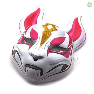 ex-stock: máscara de zorro pintada a mano, disfraz de Cosplay, máscaras de disfraces, accesorios de fiesta para jugadores Fornite