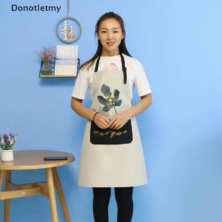 Donotletmy delantal De cocina Para mujer con hojas/De bolsillo multiusos Para jardinería/Compras (3)