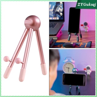 Mini Metal Phone Tripod, Cellphone Tablet Desktop Stand, Adjustable Universal 120 Rotatable Smartphone Storage Holder for 4.7-12.9 Inch Size