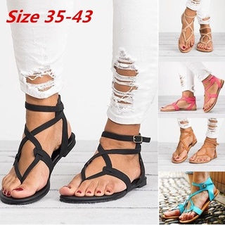 las mujeres de verano de la moda vendaje sandalias casual dedo del pie abierto lindo chanclas casual sandalias planas de encaje hasta sandalias de playa