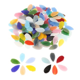 150 pzs macetas de mosaico de colores mezclados con hojas de flores (1)