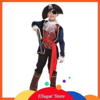 niños niños pirata disfraz cosplay conjunto de lujo pirata capitán gancho bucanero disfraces de halloween navidad fiesta traje
