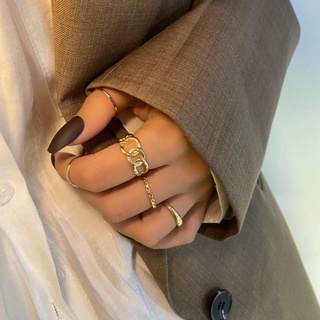 5 unids/set Retro Simple Joint anillo de moda creativa personalidad Metal anillo de dedo mujeres accesorios de joyería (3)