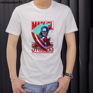 XS-8XL , Nuevo En stock , Moda Hombres Manga Corta Roung Cuello Marvel Capitán América Camiseta 3 Colores Negro Y Blanco Y Gris MWKT008