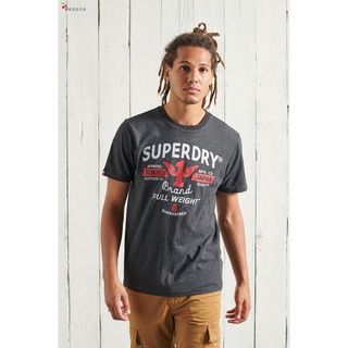 spot moda superdry nueva ropa de los hombres impreso cuello redondo delgado casual camiseta de manga corta