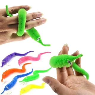 Gusano mágico juguetes Wiggly Twisty Fuzzy gusano truco juguetes carnaval fiesta favores 6 colores/Set