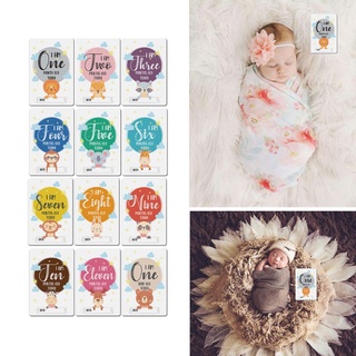 LA 12×bebés primeras tarjetas de memoria bebés primeros años momentos hito Baby Shower regalos