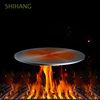 Shihang Aviation - difusor de calor de aluminio para el hogar, bandeja de descongelación, para prevenir quemaduras, 1 pieza para estufa de Gas, cocina de Gas, color negro, 4 mm de espesor, placa de conducción de calor
