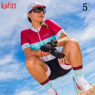 Las mujeres de ciclismo mono KAFITT Color verano profesional de las mujeres de secado rápido de manga corta Gel almohadilla pantalones cortos todo en uno ciclismo ropa deportiva