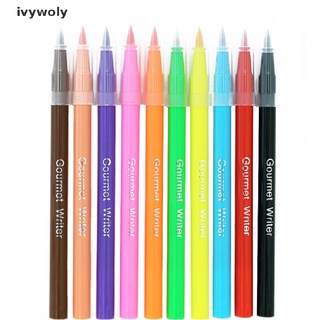 Ivywoly Edible Pigment Pen Food Coloring Pen For Drawing Biscuits Cake Decorating Tools CO
