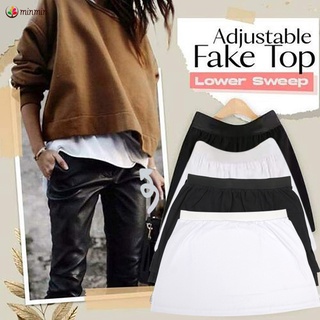 ajustable capas falsas superior inferior barrido conjunto falda media longitud división una versión base falda