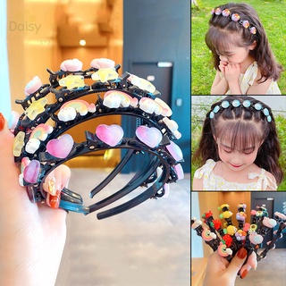 Lindo aro de pelo con Clips multiusos princesa peinado diadema colorido accesorios para el cabello para niñas flash