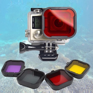 4 piezas filtro de buceo accesorios submarinos gafas de fácil instalación de cámara deportiva para Hero 4