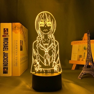 saki yoshida led luz de noche para dormitorio decoración regalo luz de noche anime mesa 3d lámpara saki yoshida