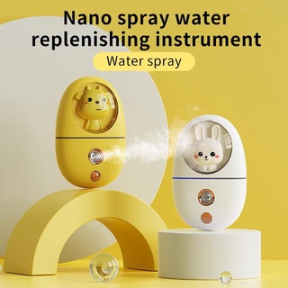 Lindo Animal de dibujos animados niebla pulverizador Facial belleza Nano hidratante de mano Mini humidificador de agua Replenisher