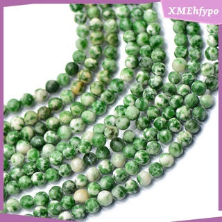cuentas de piedras preciosas de 4 mm, color verde natural, jade, redondas, 15\\\" para hacer joyas