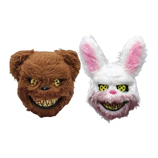 [cab] máscara de conejo espeluznante conejito espeluznante/disfraz facial para cosplay/halloween
