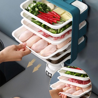 Kitchen Multi-layer Preparation Tray Household Multi-function Layered Tray C6N7
