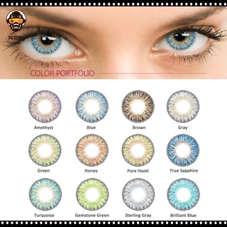 1 pza lentes de contacto de colores suaves de ojos grandes de moda