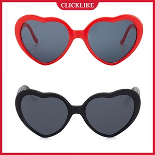 (clicklike) amor en forma de corazón efectos de luz gafas de mujer adulto moda amor gafas