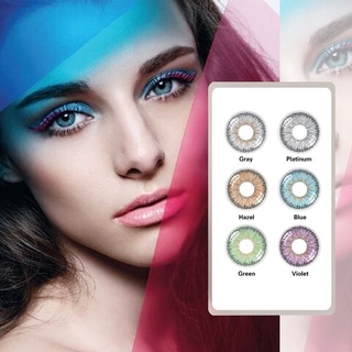 2 piezas/dos colores de lentes de contacto, lentes de contacto blandas para el color cosmético de los ojos (1)