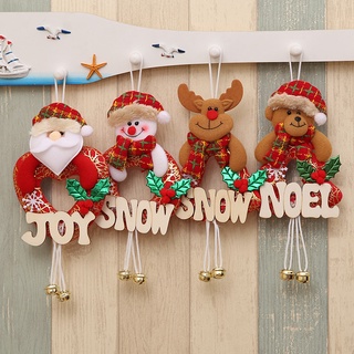 [Productos de navidad] oso de navidad Santa muñeco de nieve alce Jingle campana colgante/ navidad año nuevo regalos fiesta suministros decoración de vacaciones/ árbol de navidad colgante de muñeca