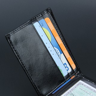 cartera bifold de cuero de negocios para hombre/tarjetero de identificación/tarjeta de crédito (4)