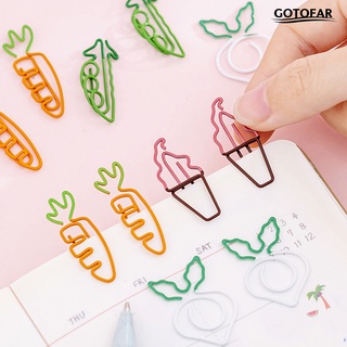 [Gotofar] Carrot Ice Cream Pea Turnip Shape Bookmark Ticket Holder Paper Clip Stationery