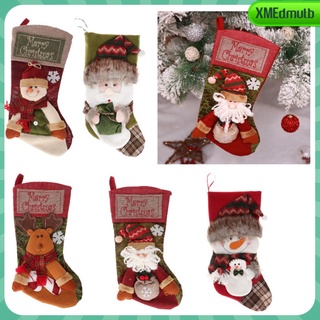 santa claus muñeco de nieve alce árbol de navidad colgante calcetines de caramelo bolsa de regalo (5)