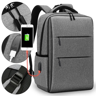 A.T.A Nueva mochila recargable de 15 pulgadas para hombres y mujeres mochila para ordenador portátil de 14 pulgadas