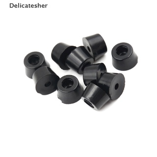 [delicatesher] 10pcs 17 x 10 mm gabinete redondo negro goma instrumento pies pie circular caliente
