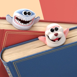 Maravilloso regalo de dibujos animados estilo Animal PVC libro marcadores marcadores nuevo sello pulpo océano serie creativo divertido papelería suministros escolares (8)