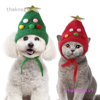 thaknsgiv invierno cálido mascota gato perro santa claus sombrero de navidad año nuevo felpa gorra decoraciones suministros