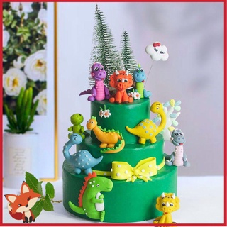 Fay decoración de tartas dinosaurio fiesta temática jurásico mundo Animal decoración de tartas decoración de tartas decoración de tartas suministros de fiesta de cumpleaños decoración de fiesta de dibujos animados