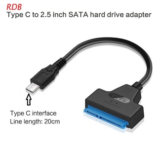 RDB USB 3.0/2.0/Tipo C A 2.5 Pulgadas SATA Disco Duro Adaptador Cable Convertidor Para 2.5 " HDD/SSD