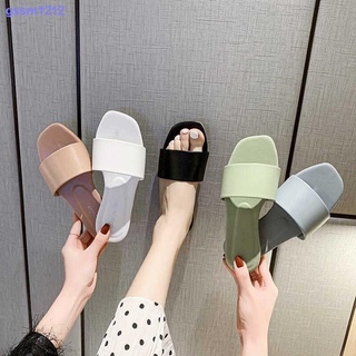 Estilo de hadas perezoso zapatillas verano 2021 nuevas mujeres zapatos estudiante sandalias planas flores simples y suaves sandalias de verano