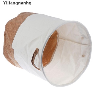 yijiangnanh cesta de lavandería bolsa plegable de algodón lino lavado ropa cesta juguetes de almacenamiento caliente (1)
